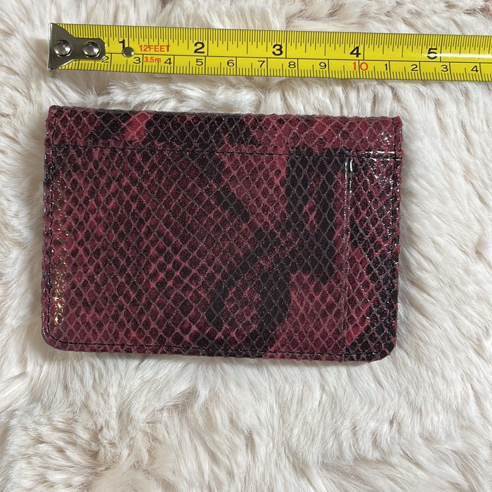 Nordstrom Burgundy Python Snakeskin Wallet - Picture 8 of 9